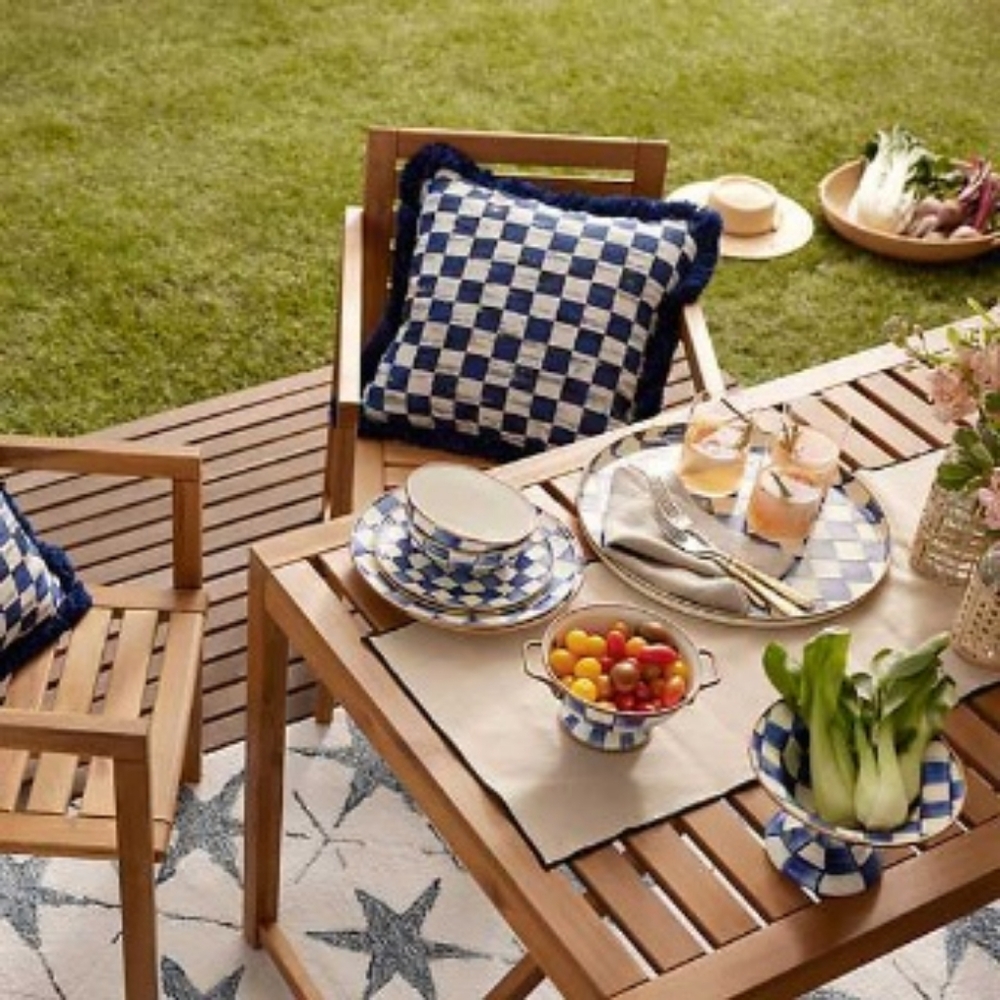 Set of 2 - Royal Check Salad/Dessert Plate - Picture 8 of 9